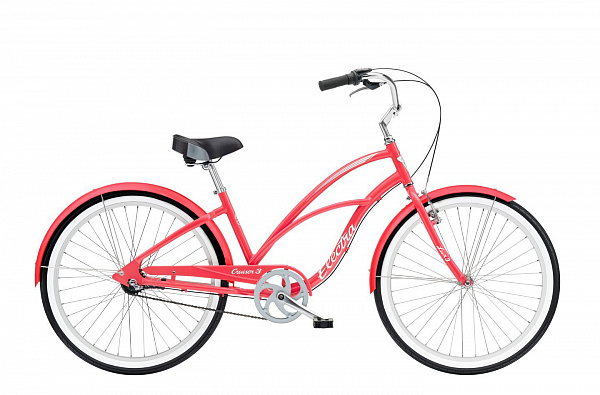 Велосипед Electra Cruiser Lux 3i Step Thru Hibiscus Red 24