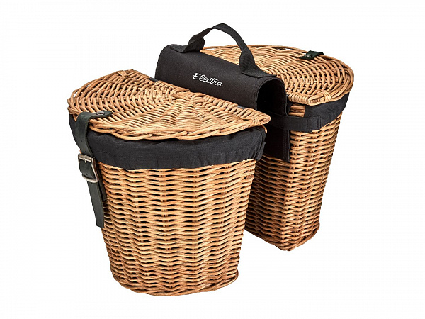Корзина для велосипеда Electra Rattan Rear Panniers w/Liner Natural